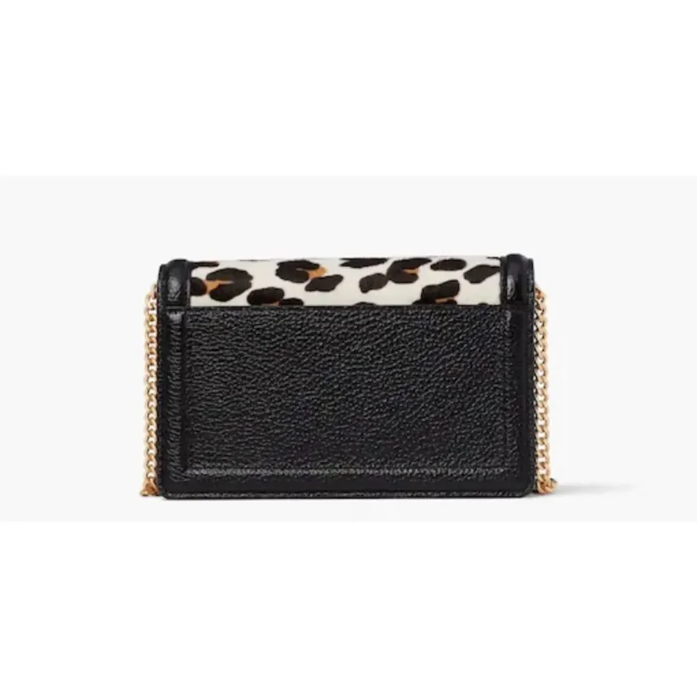 Kate Spade Knott calf hair and pebbled leather flap crossbody NWT